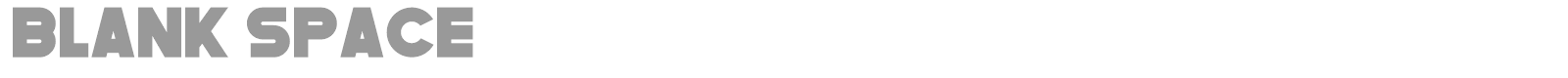 Blank Space font preview